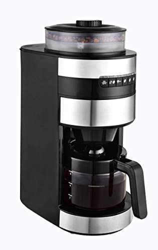 Venga! VG CCG 3006 Kaffeemaschine mit Mahlwerk – 750 W, Glas, Kunststoff, Edelstahl, 850 ml, Schwarz – Bild 7