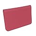 CTM® Unisex Leather Top Stub Checkbook Cover Pink
