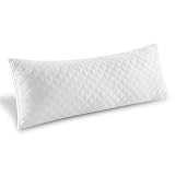 Premium Adjustable Loft Quilted Body Pillows - Hypoallergenic Fluffy Pillow - Quality Plush Pillow - Down Alternative Pillow - Head Support - Pain Relief Pillow - 21"x54"