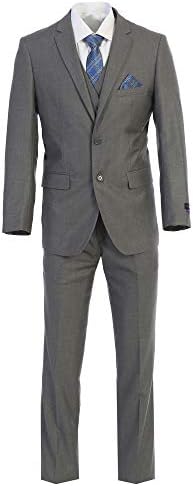 King Formal Wear Elegant Men's Modern Fit Three Piece and Two Piece Two Button Suits - Many Colors…