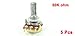 uxcell B50K 50K Ohm Adjustment Single Linear Rotary Taper Potentiometer 5 Pcs