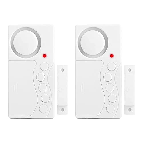 Freezer Door Alarm, 2 Pcs Door Window Safety Freezer Alarm 3/15/30/60 Seconds Adjustable Delay Door Open Sensor Refrigerator Alarm Loud 108dB