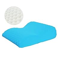 Amylovern Memory Foam Elevated Leg Rest Pillow for Back Hip Knee Pain Relief Wedge Massage Knee Pillow Improved Circulation Sciatic Nerve Pain Relief with Washable Cover (Massage-Sky Blue)