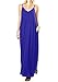 UniDear Womens Spaghetti Straps Plain Swing Loose Beach Cami Maxi Dress with Side Pockets