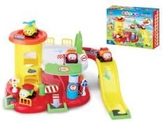 Battery Operated Toy Parking Garage with Vehicles