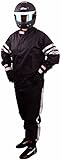 RJS Racing FIRE Suit Racing Jacket & Pants Black/White Stripe Adult XL SFI 3.2A/1