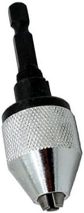 Oseast 1x 1/4" Keyless Drill Bit Chuck Adapter Converter 0.3-6.5mm For Impact Driver