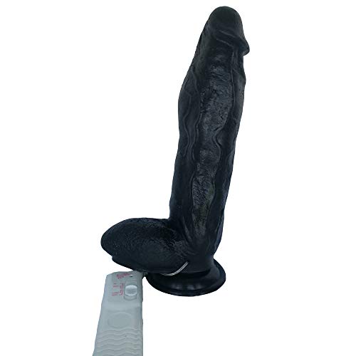 Multi-Speeds Life-Like Massager Realistic Toy Strong Feeling for Pleasure Toy Quiet Power (Black)