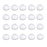 IGOGO 20 PCS Clear Glass Dome Tile Cabochon Clear 25mm 1 Inch Non-calibrated Round