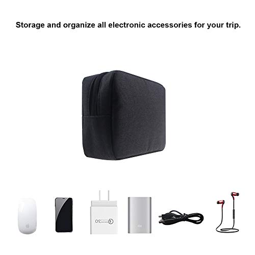 Electronic Accessories Bag,Digital Gadget Organizer Case,Nylon Travel Gear Storage Carrying Sleeve Pouch for Cable,USB,Earphones,Portable Hard Drives,Power Banks,Adapters or Camera Accessories - Thumbnail 7
