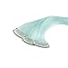 SWACC 12 Pcs Curly Wavy One Color Party Highlights Clip on in Hair Extensions Colored Hair Streak Synthetic Hairpieces (Mint Green)thumb 2