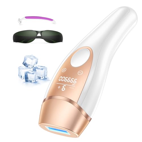 IPL Devices Hair Removal Laser with Cooling Function, 21J Laser Hair Removal for Men and Women, 9 Levels, 999,900 Flashes, IPL Hair Removal Device for Body, Armpits & Bikini Zone