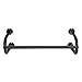 MyGift Modern Black Metal Clothes Rod Wall Mounted Hanging Garment Clothing Hanger Bar for Closet