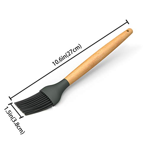 Picowe 3 Pack Basting Brush, 9.4" Silicone Pastry Brush with Beech Wood Handle, Use for BBQ Grill Barbecue Baking Kitchen Cooking, Spread Brush Pastries Cakes Meat Desserts - Thumbnail 6