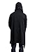 VICTORIOUS Men's Long Length Cloak Cardigan Hoodie JK701 - Black - Large - J7A