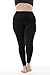 ZERDOCEAN Women's Plus Size Modal Lightweight Full Length Leggings Black 3X