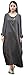 Soojun Women's Casual Cotton Linen Long Dress with Batwing Sleeve, Style 2:dark Olive Green, One Size