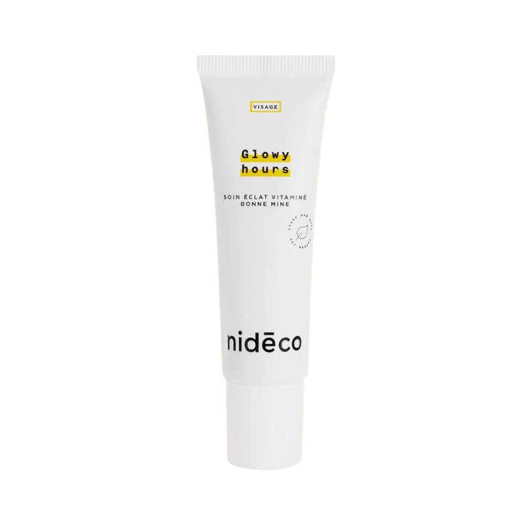 Glowy Hours is a face care giving you an immediate healthy glow | Moisturizes and illuminates your complexion | 97% natural ingredients | 30mL | Nidéco