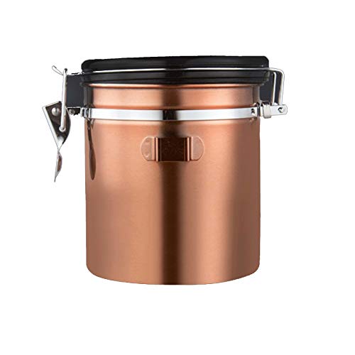 GAONAN Edelstahl-versiegelter Tank, Kaffeebohnen, Kaffeepulverspeicher, einseitiges Auslassventil, CO2-Release-Ventil…