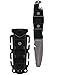 Gear Aid Akua Blunt Tip Rescue Knife with Serrated Blade and Sheath, Black, 3