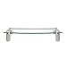 MODONA Corner Glass Shelf with Rail – Satin Nickel – Oval Series - 5 Year Warrantee