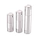 Rocutus 3pcs/set Empty Airless Cosmetic Bottle Plastic Pump Container for Travel (silver)