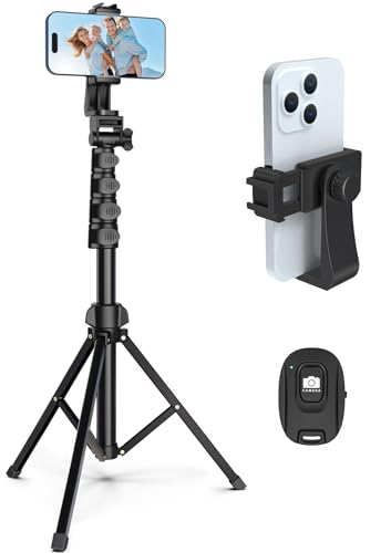 Liphisy 64” Tripod for Cell Phone & Camera, Phone