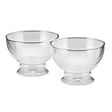BonJour Coffee Insulated Borosilicate Glass Dessert Cups, 2-Piece Set, 11-Ounces Each