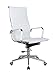 Classic Replica high back office chair WHITE Pleather - stabilizing swivel bar and knee tilt with tensioner knob. (Single High Back, White) CH2800. IMPROVED STURDY STRUCTURE FOR EXTRA LONG USE