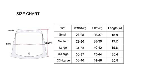 Dovio Women UPF 50+ Skirts Active Skirted Shorts Swimming Skorts Bottom Sun Protection(DOW103BLACK-S)