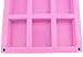 HOSL Set Of 2 Plain Basic Rectangle Silicone Mould 6 Cavities For Homemade Craft Soap Mold Cake Mold Ice Cube Tray