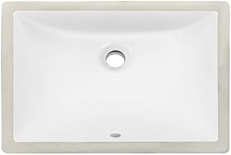 Ticor20-1/2" Square White Porcelain Undermount Bathroom Vanity Sink Ceramic NEW