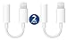 Apple Lightning to 3.5 mm Headphone Jack Adapter - White (2 Pack)