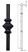 Hollow Metal Stair Baluster Double Knuckle 1/2