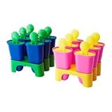 Ikea ICE Popsicle Maker Molds Set of 12 - (6) Blue/green, (6) Yellow/pink