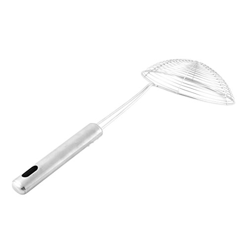 uxcell Metal Wire Spiral Mesh Kitchen Frying Skimmer Strainer Filter Ladle 6 Inch Dia