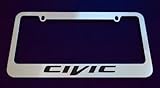 Honda Civic Chrome License Plate Frame (plastic)