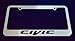 Honda Civic Chrome License Plate Frame (plastic)
