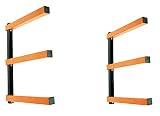 KASTFORCE KF1004 Lumber Storage Rack 3-Level System 110lbs per Level with Durable Sheet Metal Screws, Wood Rack, Workshop Rack