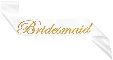 6 pcs Bridesmaid Stain Sash Bachelorette Party Favors Bridal Shower Sign Decoration (6 pcs )