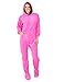 Footed Pajamas Perfect Pink Adult Hoodie Chenille