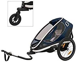 Hamax Outback Multi-Sport Child Bike Trailer + Stroller 2018 Non-Reclining Model (Jogger Wheel Sold Separately) (One Seat, Navy/White)