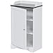Best Choice Products Modern Contemporary Floor Cabinet Storage for Linens and Toiletries, White