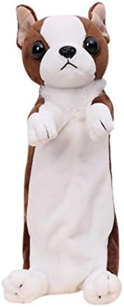 Wenasi Cute Cartoon Animal Design Soft Stuffed Plush Pencil Pouch Pen Bag Doll Toy (Border Collie)