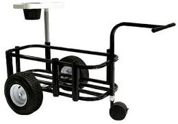 Reels on Wheels PCCARTJR-Black Fishing Cart JR Black Powder Coat 14"x34" 5-rod Holder