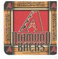 8 Absorbent Drink Coasters Base Ball Baseball Motif - Diamond Backs