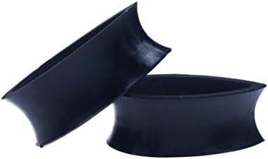 PAIR 2G-1" Black Teardrop Thin Earskin Silicone Tunnels Plugs Gauges Double Flare Flexible