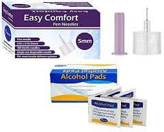Easy Comfort Pen Needles &amp; Alcohol Prep Pads Bundle (31Gx3/16" (5mm))
