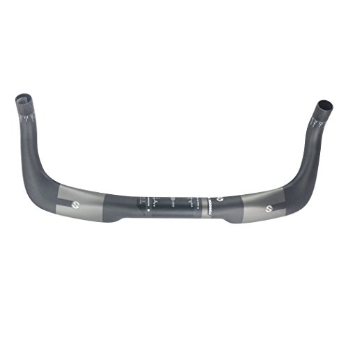 Photo 1 of UPANBIKE Fixed Gear Bike Handlebar T800 Carbon Fiber 31.8mm400mm/420mm/440mm Bullhorn Rest Bar TT Bar Glassy Black Matt Black