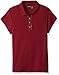 Nautica Girls' Short Sleeve Polo with Ruffle Placket